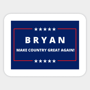 Zach Bryan for President Sticker